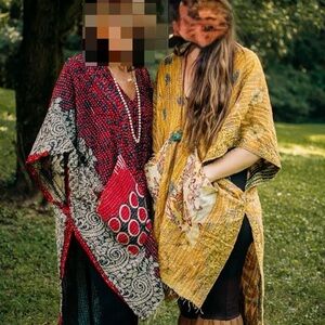 Vintage Quilted Patchwork  Boho Womens Vest  handmade Substaintial reversable